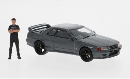 Nissan Skyline 1/64 Mini GT GT-R (R32) grise 1992 1:64 miniature