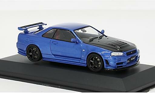 Diecast model cars Nissan Skyline 1/43 Solido GT-R (R34) blau 1:43
