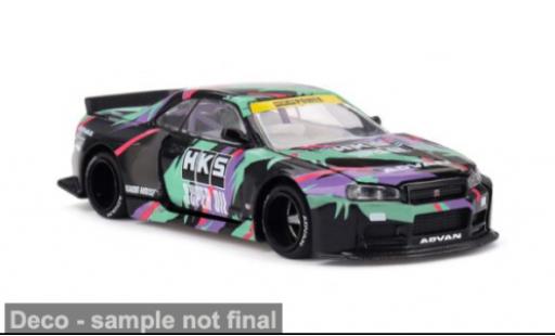 Nissan Skyline 1/64 Mini GT GT-R (R34) verte/violette 1999 1:64 miniature