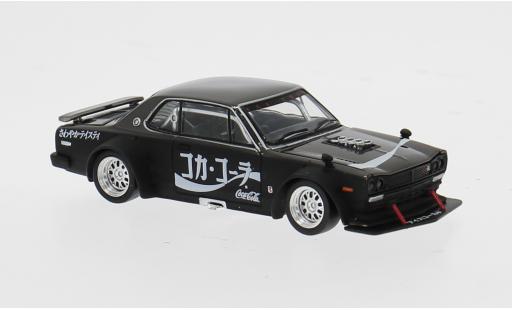 Nissan Skyline 1/64 Pop Race GT-R V8 Drift (Hakosuka) noire/blanche Coca Cola (JP) 1:64 miniature