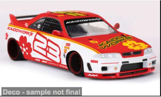 Nissan Skyline 1/64 Mini GT GTR (R33) rouge/blanche 1995 Kaido Stock Car V1 1:64 miniature