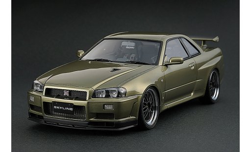 Nissan Skyline R34 1/18 Ignition Model GTR V-spec II Millennium Jade IG0163 miniature