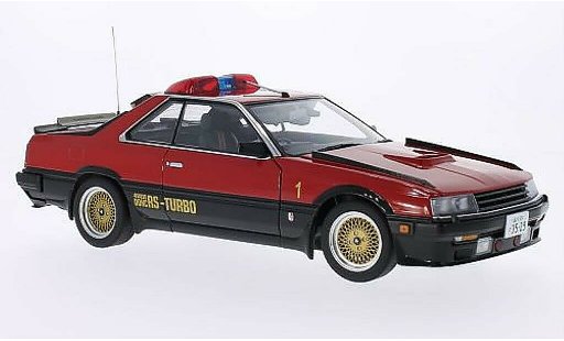 Nissan Skyline RS-Turbo 1/18 Autoart (DR30) Seibu-Keisatsu Machine -1 rouge/noire RHD miniature