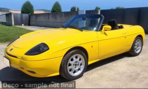 Miniature Fiat Barchetta 1/18 Norev jaune 1996 1:18 Fiat Barchetta 1/18 Norev jaune 1996 1:18 miniature