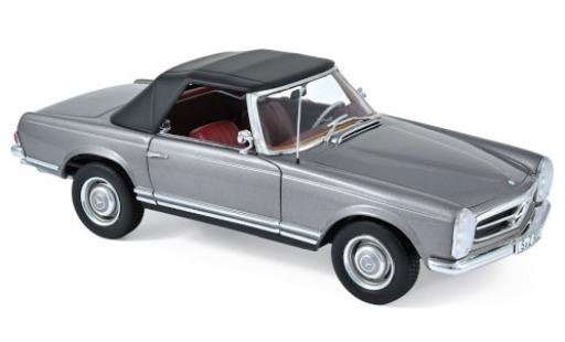 Miniature Mercedes 230 1/18 Norev SL (W113) metallise anthrazit 1963 SoftTop couché ein Mercedes 230 1/18 Norev SL (W113) metallise anthrazit 1963 SoftTop couché ein miniature