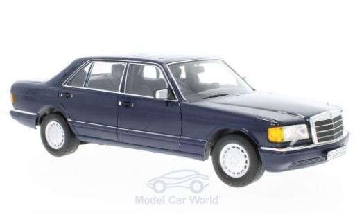 Miniature Mercedes 560 SEL 1/18 Norev SEL (W126) bleue 1991 Mercedes 560 SEL 1/18 Norev SEL (W126) bleue 1991 miniature
