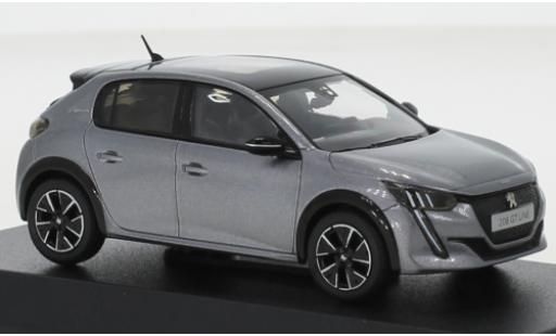 Peugeot 208 1/43 Norev GT Line metallise gris/noire 2019 miniature