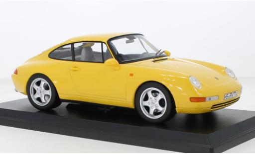 Miniature Porsche 993 1/18 Norev 911  Carrera jaune 1994 Porsche 993 1/18 Norev 911  Carrera jaune 1994 miniature