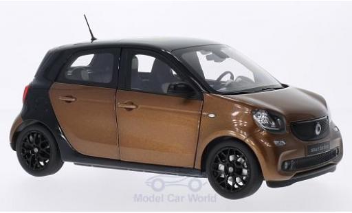 Smart ForFour 1/18 Norev Forfour metallise bronze/noire 2014 miniature