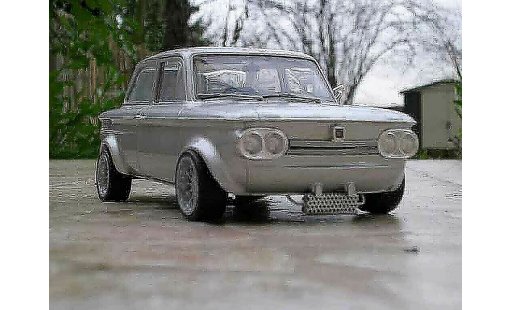 NSU TT Racing 1/18 Revell grise miniature