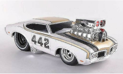 Oldsmobile 442 Base 1/24 Maisto blanche/gold 1970 miniature