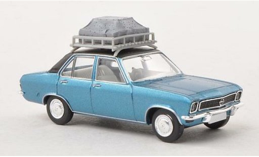 Opel Ascona A Base 1/87 Brekina bleu/mat-noire avec toitgepack miniature