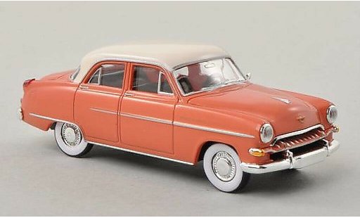 Opel Kapitan 1954 1/87 Brekina lachs-rot/blanche miniature