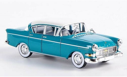 Opel Kapitan P2.5 1/87 Brekina bleu-verte/blanche miniature