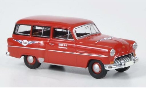 Opel Olympia Base 1/87 Brekina Caravan Esso Flugservice miniature