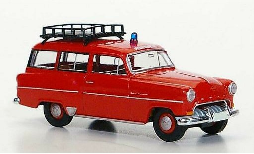 Opel Olympia Base 1/87 Brekina Caravan Pompiers miniature