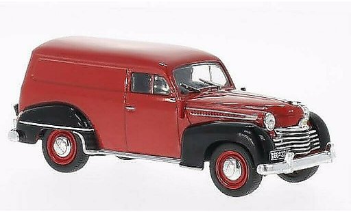 Opel Olympia Base 1/43 WhiteBox Fourgon rouge/noire 1950 miniature