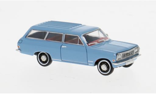Miniature Opel Rekord B Caravan bleue 1965 1/87 Brekina