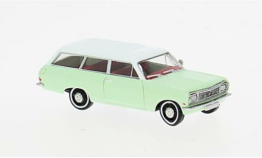 Opel Rekord 1/87 Brekina B Caravan verte/blanche 1965 1:87 miniature
