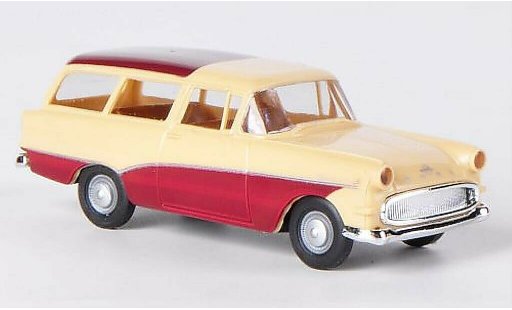Opel Rekord P1 1/87 Brekina Caravan beige/rouge miniature