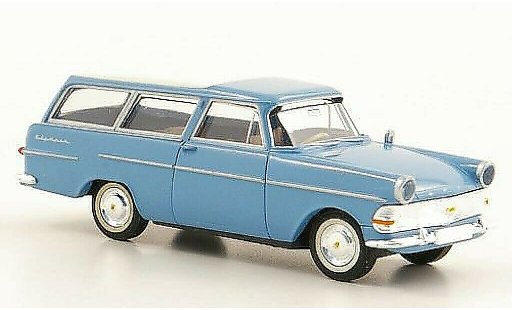 Opel Rekord P2 1/87 Brekina PII Caravan bleu/blanche miniature