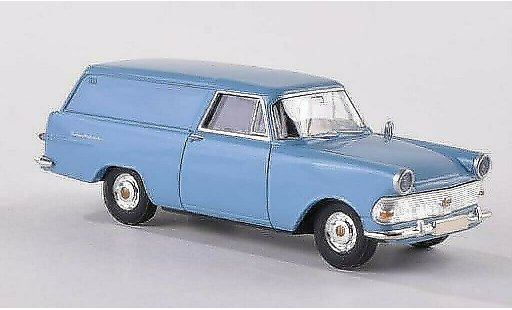Opel Rekord P2 1/87 Brekina PII fourgon bleu miniature