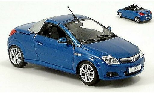 Opel Tigra Twin Top 1/43 Minichamps bleu/grise 2004 miniature