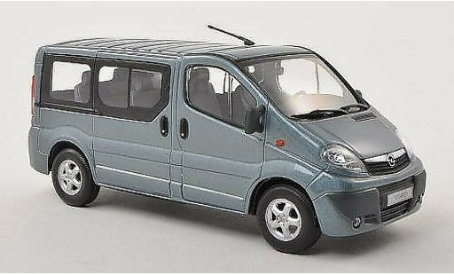 Opel Vivaro B 1/43 Minichamps Bus bleu-grise miniature