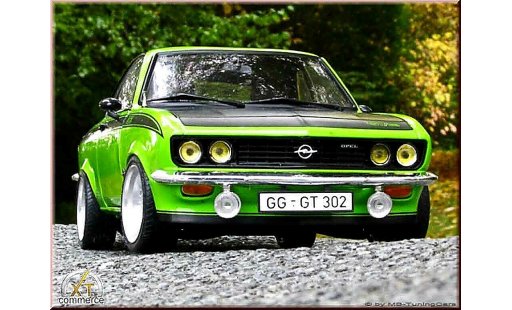 Opel Manta A 1/18 Norev gt/e verte 1975 jantes bbs bords larges miniature