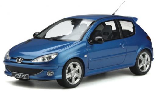 Peugeot 206 1/18 Ottomobile RC metallise bleue 2003 miniature