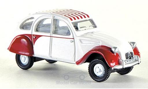 Miniature Citroen 2CV 1/76 Oxford Dolly blanche/rouge RHD Citroen 2CV 1/76 Oxford Dolly blanche/rouge RHD miniature