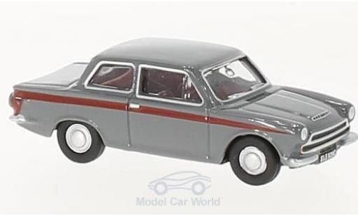 Ford Cortina 1/76 Oxford MKI grise/rouge miniature