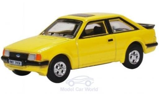 Miniature Ford Escort 1/76 Oxford MK III XR3i jaune 1981 Ford Escort 1/76 Oxford MK III XR3i jaune 1981 miniature