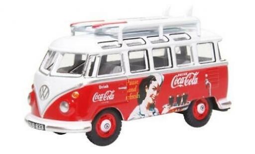 Volkswagen T1 1/76 Oxford Samba Bus Coca-Cola avec Surfboards sur Rack de toit miniature