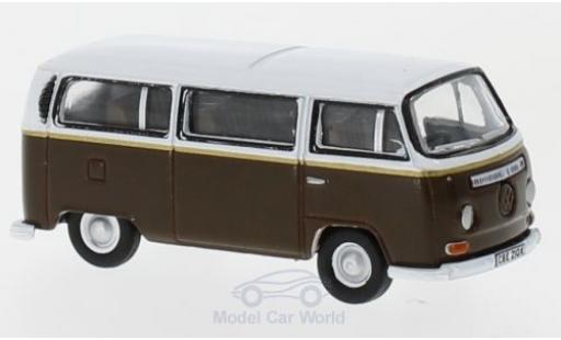Miniature Volkswagen T2 B 1/76 Oxford Bay Window marron/blanche Auf Wiedersehn Pet Volkswagen T2 B 1/76 Oxford Bay Window marron/blanche Auf Wiedersehn Pet miniature