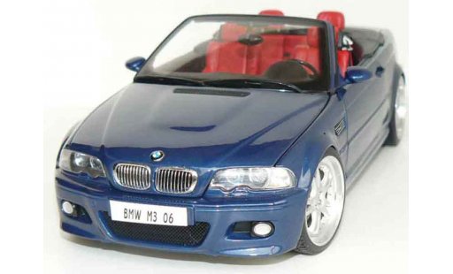 Bmw M3 Cabriolet 1/18 Kyosho E46 bleue jantes 19 pouces miniature