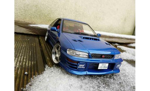 Subaru Impreza Type R 1/18 Autoart gt turbo sti bleu miniature