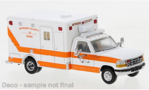 Miniature Ford F-350 1/87 PCX87 Horton Ambulance blanche/orange Morgan County 1997 Ford F-350 1/87 PCX87 Horton Ambulance blanche/orange Morgan County 1997 miniature