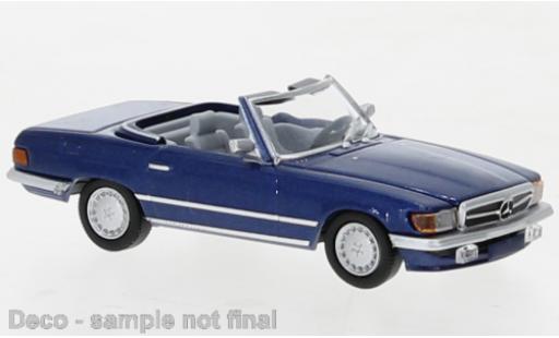 Miniature Mercedes Classe SL 1/87 PCX87 SL (R107) metallise bleu foncé 1985 Mercedes Classe SL 1/87 PCX87 SL (R107) metallise bleu foncé 1985 miniature