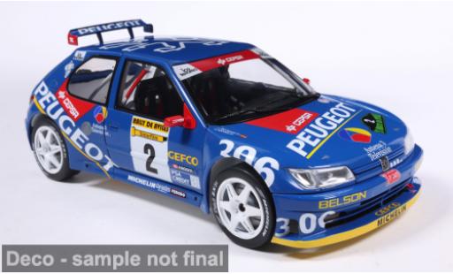 Peugeot 306 1/18 Solido Maxi bleue 1:18 miniature