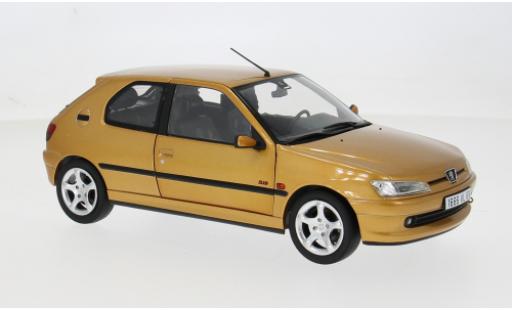 Peugeot 306 1/18 Norev S16 jaune 1997 1:18 miniature