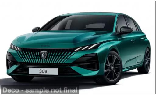 Peugeot 308 1/43 Norev GT Hybrid turquoise 2026 1:43 miniature
