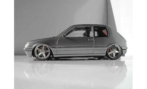 Peugeot 205 GTI 1/18 Solido grise metallisee jantes racing hart 17 pouces miniature