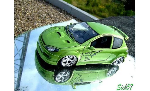 Peugeot 206 RC 1/18 Norev esquiss auto kiwi miniature