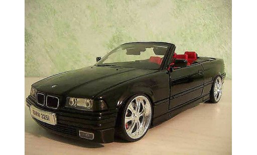 Bmw 325 Cabriolet 1/18 Maisto E36 noire jantes 18 pouces miniature
