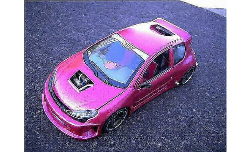 Peugeot 206 WRC 1/18 Solido kit large tuning miniature