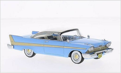 Plymouth Fury Hardtop 1/43 Neo bleu/blanche 1958 miniature