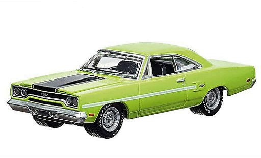 Plymouth GTX 1970 1/64 Greenlight verte/mat-noire miniature