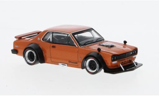 Miniature Nissan Skyline 1/64 Pop Race GT-R V8 Drift orange RHD Hakosuka Nissan Skyline 1/64 Pop Race GT-R V8 Drift orange RHD Hakosuka miniature