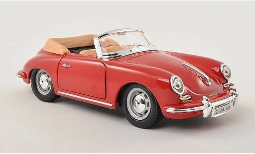 Porsche 356 B B 1/24 Burago Cabriolet rouge 1961 miniature
